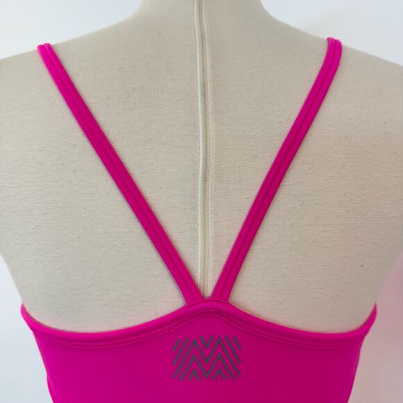 Monreal London Bralette Stretch Cut-Out Back Crop Top Fuchsia Pink | Size M/L - Picture 7 of 10